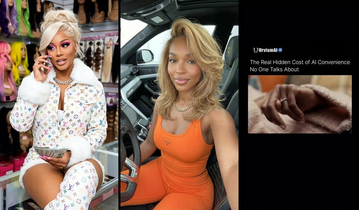 AI influencer avatar surrounded by floating dollar signs and revenue charts showing 2026 earnings data