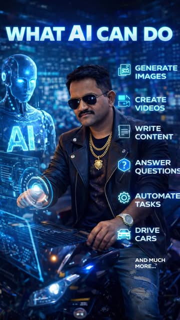 Person pointing to glowing lightbulb surrounded by AI and income opportunity icons on digital background